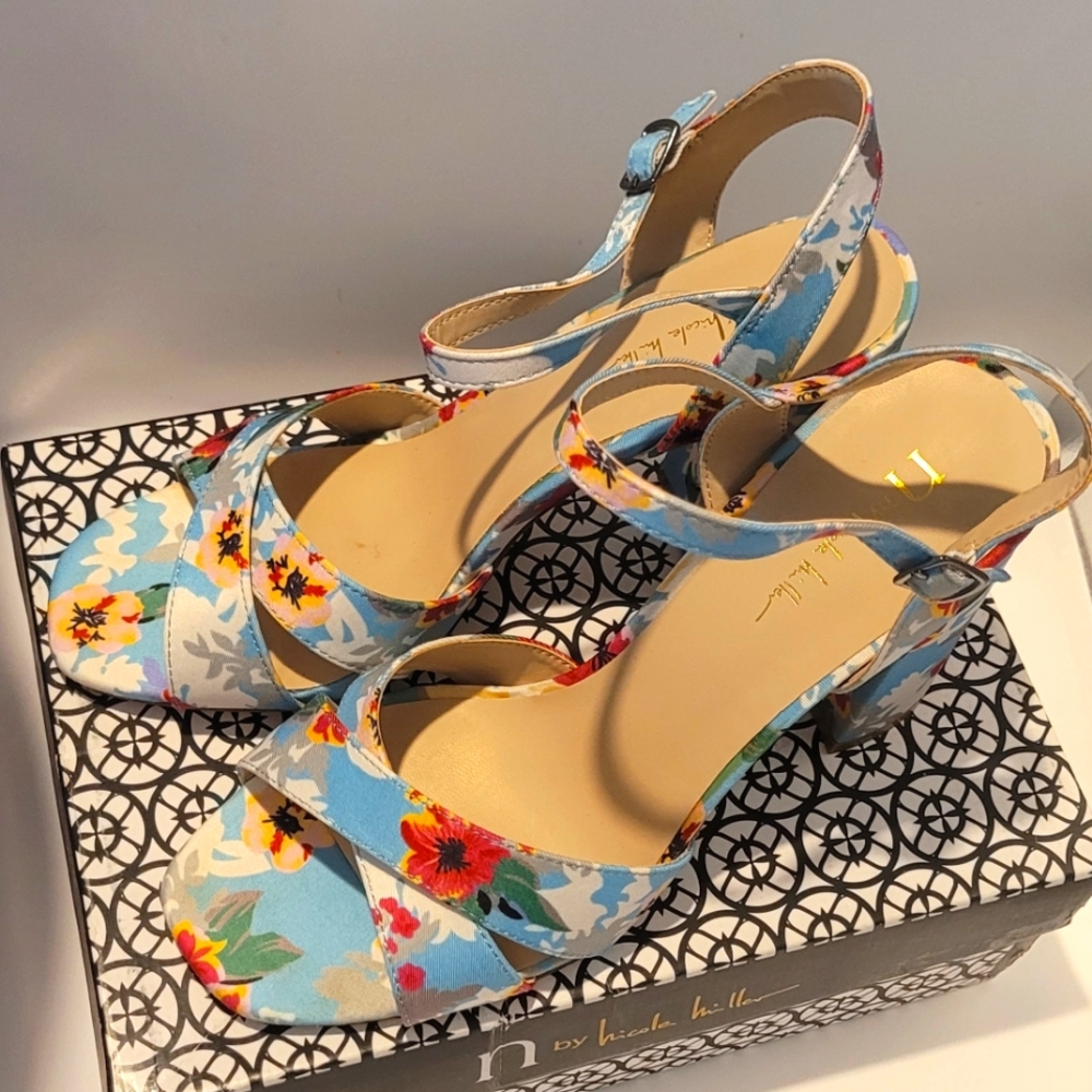 Heels, N by Nicole Miller, Sz 9, Multi